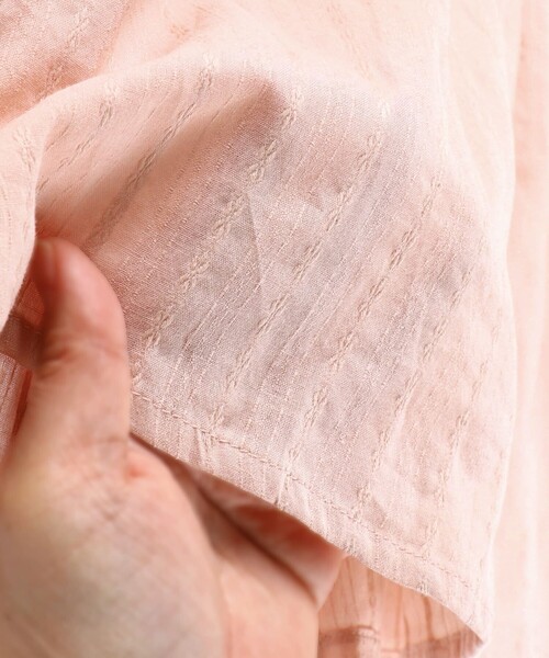 BRANSHES(ブランシェス)の「【プチレディ】配色パイピング半袖ブラウス(シャツ/ブラウス・キッズ・ピンク/ライトグリーン・100/150/110/130/140/120)」の4枚目の写真