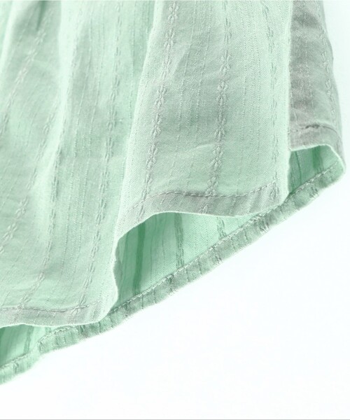 BRANSHES(ブランシェス)の「【プチレディ】配色パイピング半袖ブラウス(シャツ/ブラウス・キッズ・ピンク/ライトグリーン・100/150/110/130/140/120)」の8枚目の写真