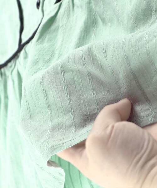 BRANSHES(ブランシェス)の「【プチレディ】配色パイピング半袖ブラウス(シャツ/ブラウス・キッズ・ピンク/ライトグリーン・100/150/110/130/140/120)」の12枚目の写真