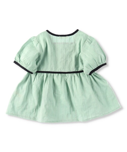 BRANSHES(ブランシェス)の「【プチレディ】配色パイピング半袖ブラウス(シャツ/ブラウス・キッズ・ピンク/ライトグリーン・100/150/110/130/140/120)」の16枚目の写真