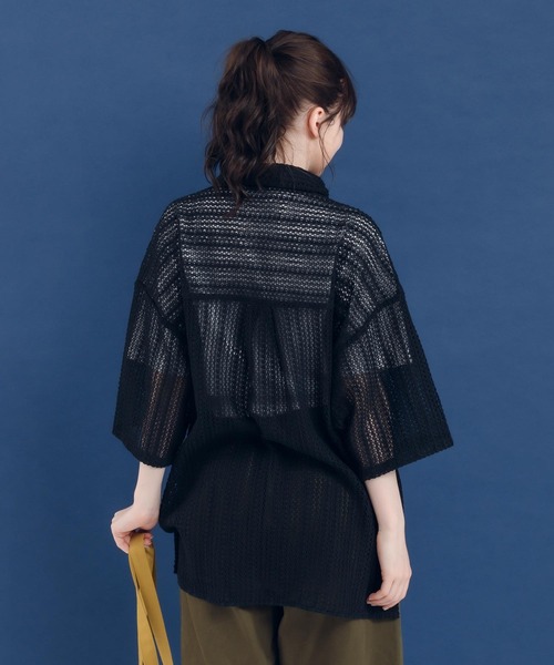 MUHET（ミュエータ）の「透かし編みレギュラーカラーシャツ（シャツ/ブラウス・レディース・ブラック/その他/オフホワイト・MEDIUM/X-LARGE）」の17枚目の写真