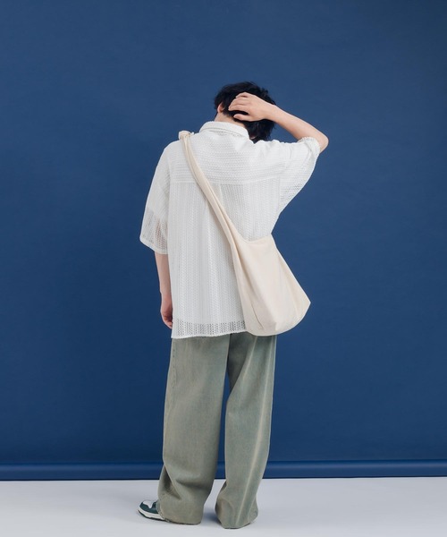 MUHET（ミュエータ）の「透かし編みレギュラーカラーシャツ（シャツ/ブラウス・レディース・ブラック/その他/オフホワイト・MEDIUM/X-LARGE）」の9枚目の写真