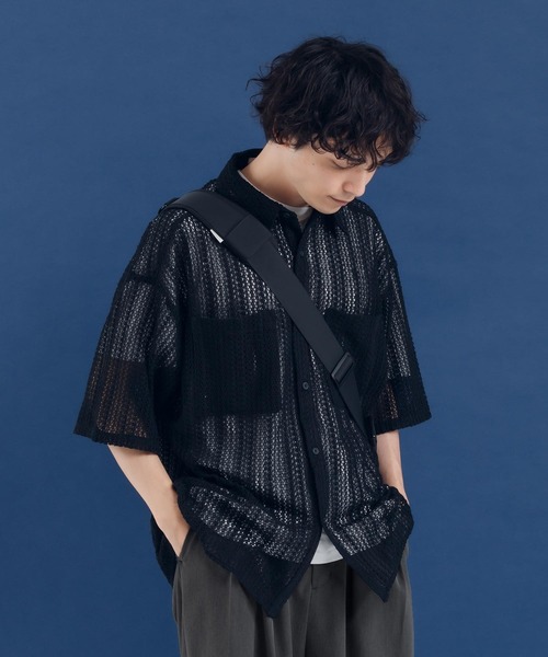 MUHET（ミュエータ）の「透かし編みレギュラーカラーシャツ（シャツ/ブラウス・レディース・ブラック/その他/オフホワイト・MEDIUM/X-LARGE）」の21枚目の写真