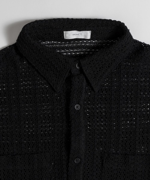 MUHET（ミュエータ）の「透かし編みレギュラーカラーシャツ（シャツ/ブラウス・レディース・ブラック/その他/オフホワイト・MEDIUM/X-LARGE）」の12枚目の写真