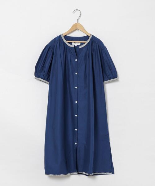 coen(コーエン)の「Market(マーケット)刺繍シャツワンピース(ワンピース・キッズ・オフホワイト/ロイヤルブルー・130/110/150)」の10枚目の写真