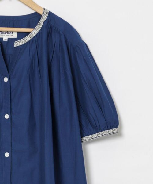 coen(コーエン)の「Market(マーケット)刺繍シャツワンピース(ワンピース・キッズ・オフホワイト/ロイヤルブルー・130/110/150)」の12枚目の写真