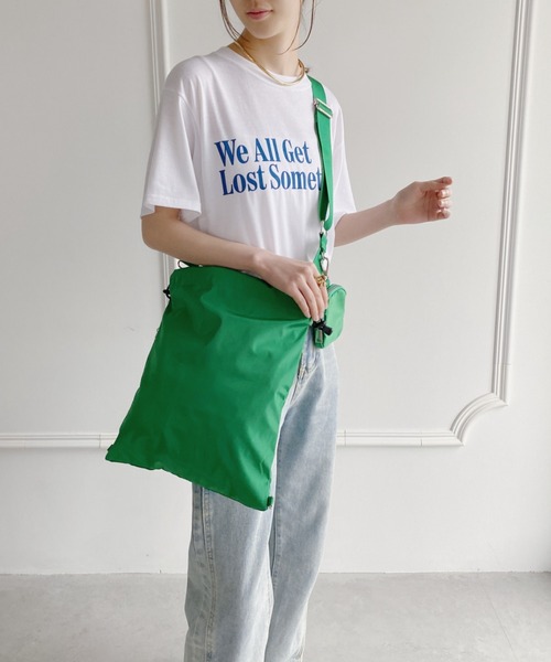 thank U more（サンキューモア）の「マルチポーチ付き【2WAY】エステルショルダーバッグ＆ボディーバッグ（ショルダーバッグ・レディース・アイボリー/ブラック/ブラウン/グリーン・FREE）」の4枚目の写真