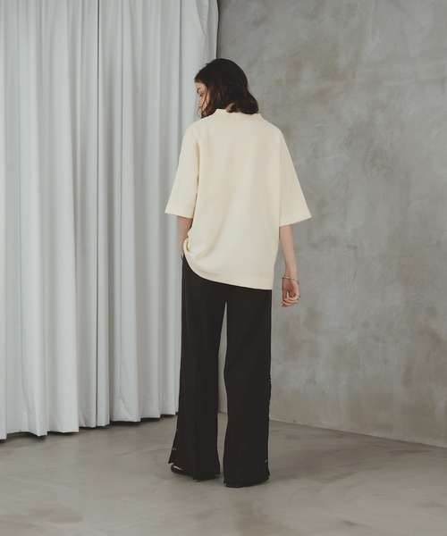 selle glant（セレグランテ）の「CABLE LINE KNIT POLO/ケーブルラインポロニット（ポロシャツ・メンズ・オフホワイト/グリーン・LARGE/MEDIUM）」の9枚目の写真