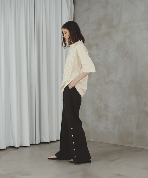 selle glant（セレグランテ）の「CABLE LINE KNIT POLO/ケーブルラインポロニット（ポロシャツ・メンズ・オフホワイト/グリーン・LARGE/MEDIUM）」の13枚目の写真