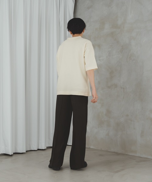 selle glant（セレグランテ）の「CABLE LINE KNIT POLO/ケーブルラインポロニット（ポロシャツ・メンズ・オフホワイト/グリーン・LARGE/MEDIUM）」の20枚目の写真