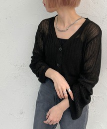 メッシュV開きカーディガン【ZOZOTOWN限定アイテム】