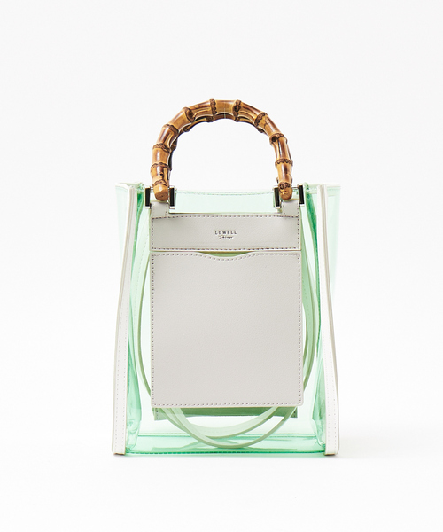 LOWELL things（ロウェル　シングス）の「Lucent/ｸﾘｱﾊﾞｰﾁｶﾙ2WAY（トートバッグ・レディース・ブラウン/ホワイト/ブラック・フリー）」の13枚目の写真