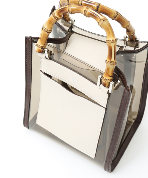 LOWELL things（ロウェル　シングス）の「Lucent/ｸﾘｱﾊﾞｰﾁｶﾙ2WAY（トートバッグ・レディース・ブラウン/ホワイト/ブラック・フリー）」の19枚目の写真