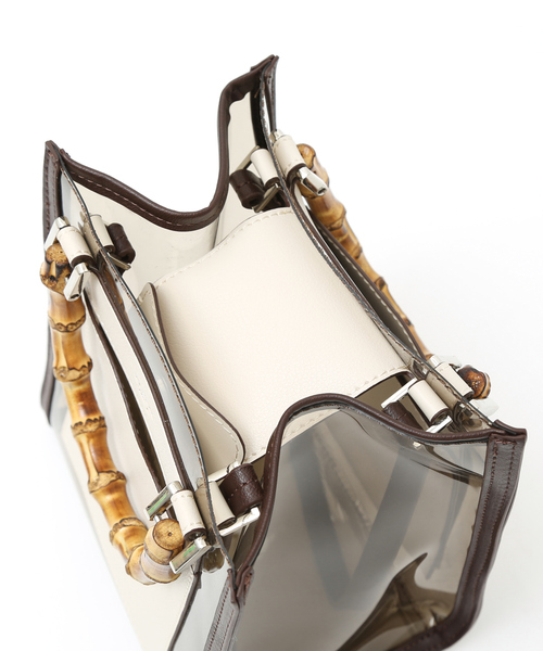 LOWELL things（ロウェル　シングス）の「Lucent/ｸﾘｱﾊﾞｰﾁｶﾙ2WAY（トートバッグ・レディース・ブラウン/ホワイト/ブラック・フリー）」の20枚目の写真