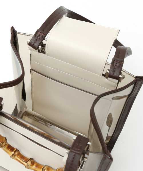 LOWELL things（ロウェル　シングス）の「Lucent/ｸﾘｱﾊﾞｰﾁｶﾙ2WAY（トートバッグ・レディース・ブラウン/ホワイト/ブラック・フリー）」の21枚目の写真