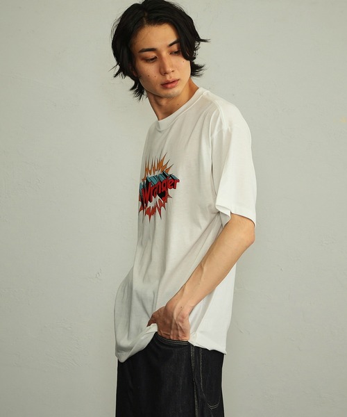 Wrangler（ラングラー）の「Wrangler/ラングラー ロゴポップ 半袖Tシャツ（Tシャツ/カットソー・メンズ・チャコールグレー/チャコール/イエロー/ホワイト系その他/グリーン/ホワイト・X-LARGE/SMALL/LARGE/MEDIUM）」の11枚目の写真