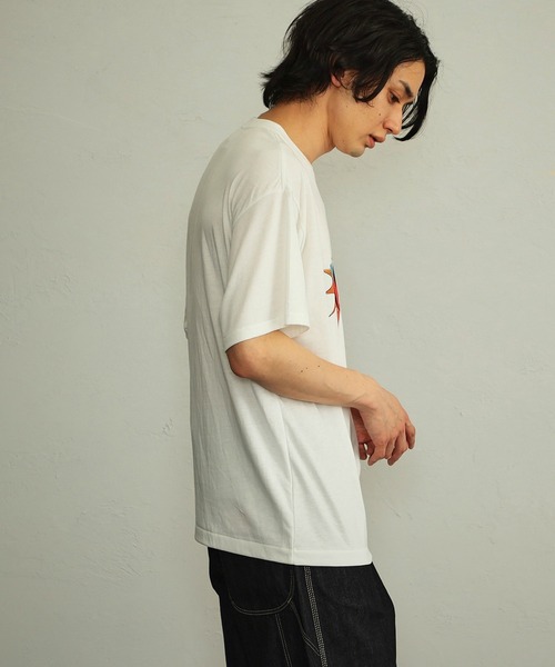 Wrangler（ラングラー）の「Wrangler/ラングラー ロゴポップ 半袖Tシャツ（Tシャツ/カットソー・メンズ・チャコールグレー/チャコール/イエロー/ホワイト系その他/グリーン/ホワイト・X-LARGE/SMALL/LARGE/MEDIUM）」の12枚目の写真