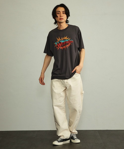 Wrangler（ラングラー）の「Wrangler/ラングラー ロゴポップ 半袖Tシャツ（Tシャツ/カットソー・メンズ・チャコールグレー/チャコール/イエロー/ホワイト系その他/グリーン/ホワイト・X-LARGE/SMALL/LARGE/MEDIUM）」の20枚目の写真