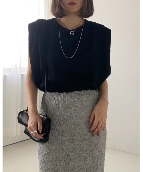 leimn(レイムン)の「パフショルダーコンパクトTシャツ(Tシャツ/カットソー・レディース・ベージュ/ホワイト/ブラック・FREE)」の22枚目の写真