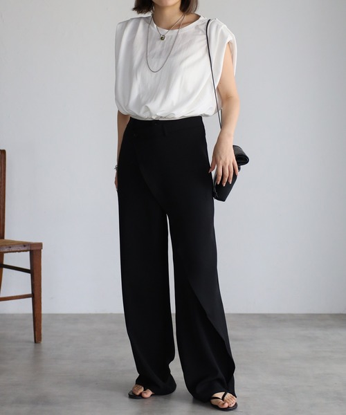leimn(レイムン)の「パフショルダーコンパクトTシャツ(Tシャツ/カットソー・レディース・ベージュ/ホワイト/ブラック・FREE)」の16枚目の写真