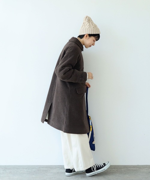 PAR ICI（パーリッシィ）の「杢圧縮ウール ダブルコート（ステン