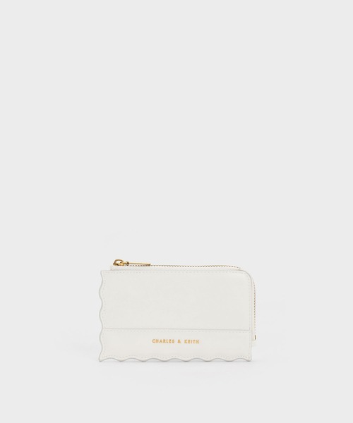 CHARLES & KEITH◆トリニティステッチトリムウォレット Noir Trin Stitch-Trim Wallet - CHARLES & KEITH TW