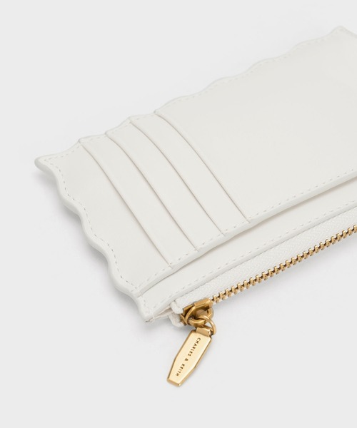 CHARLES & KEITH◆トリニティステッチトリムウォレット Noir Trin Stitch-Trim Wallet - CHARLES & KEITH TW