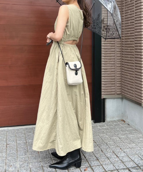 ACYM（アシーム）の「Back open nylon ワンピース（ワンピース