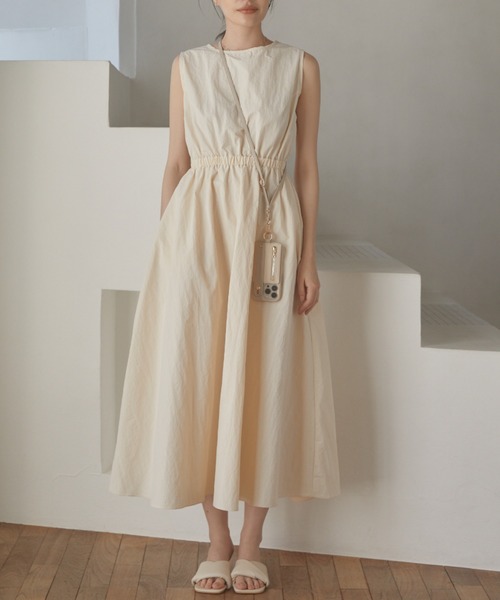 【ACYM】Back open nylon ワンピース バッグカットデザイン 美品 ACYM Back open nylon ワンピース バッグカットデザイン