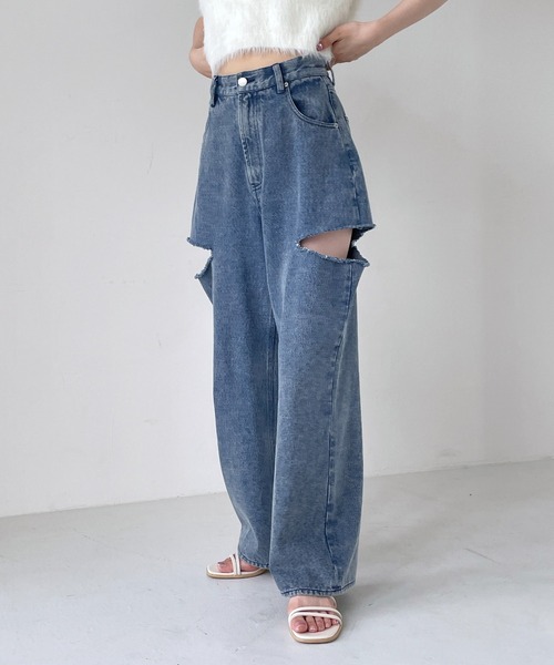 Heather（ヘザー）の「サイドスリットデニム 965158（デニム