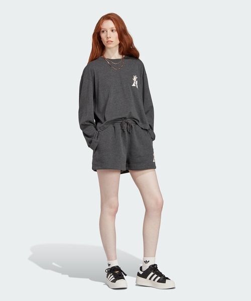 adidas（アディダス）の「アディダス オリジナルス × ムーミン スウェットショーツ ショートパンツ / アディダスオリジナルス adidas Originals（スウェットパンツ・レディース・ダークグレー・MEDIUM/LARGE/SMALL/X-LARGE/XX-LARGE/X-SMALL）」の3枚目の写真