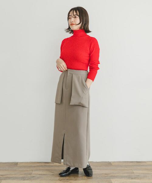 ITEMS URBANRESEARCH(アイテムズ アーバンリサーチ)の「アウトポケットスカート(スカート・レディース・ブラック/モカ・FREE)」の11枚目の写真