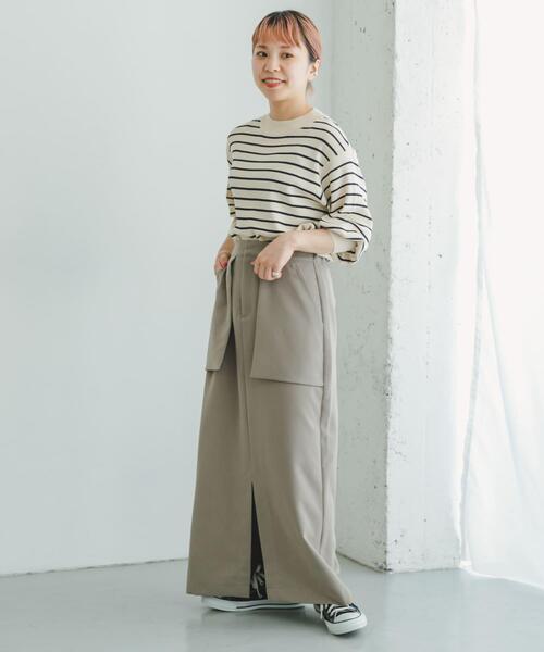 ITEMS URBANRESEARCH(アイテムズ アーバンリサーチ)の「アウトポケットスカート(スカート・レディース・ブラック/モカ・FREE)」の17枚目の写真