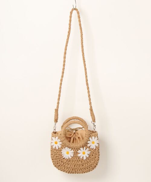 aimoha(アイモハ)の「菊刺繍 かごバッグ(かごバッグ・レディース・ベージュ/オフホワイト・FREE)」の8枚目の写真