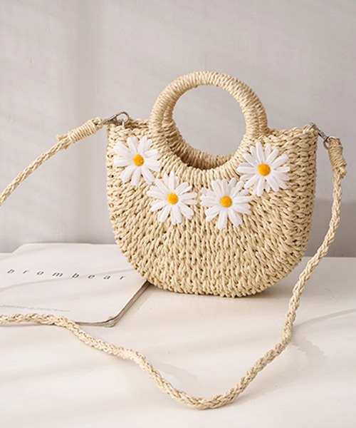 aimoha(アイモハ)の「菊刺繍 かごバッグ(かごバッグ・レディース・ベージュ/オフホワイト・FREE)」の15枚目の写真
