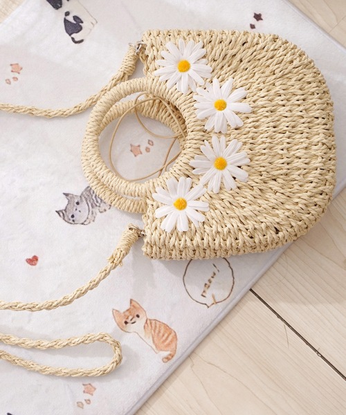 aimoha(アイモハ)の「菊刺繍 かごバッグ(かごバッグ・レディース・ベージュ/オフホワイト・FREE)」の16枚目の写真