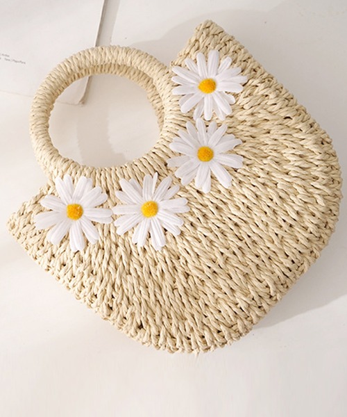 aimoha(アイモハ)の「菊刺繍 かごバッグ(かごバッグ・レディース・ベージュ/オフホワイト・FREE)」の12枚目の写真