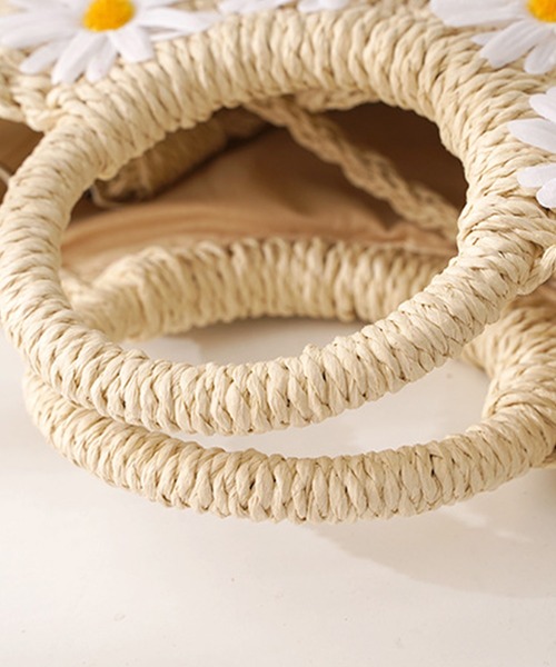 aimoha(アイモハ)の「菊刺繍 かごバッグ(かごバッグ・レディース・ベージュ/オフホワイト・FREE)」の14枚目の写真