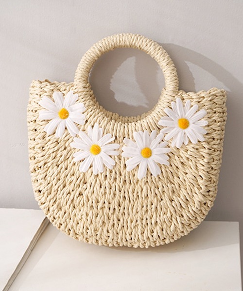 aimoha(アイモハ)の「菊刺繍 かごバッグ(かごバッグ・レディース・ベージュ/オフホワイト・FREE)」の17枚目の写真