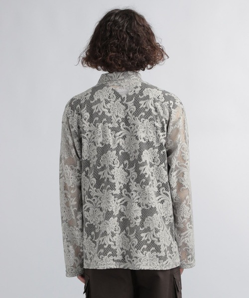 HARE（ハレ）の「ボタニカルレースシャツ(HARE)（シャツ/ブラウス・メンズ・ブルー/ブラック/グレー・FREE）」の12枚目の写真
