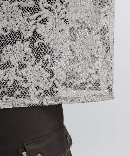 HARE（ハレ）の「ボタニカルレースシャツ(HARE)（シャツ/ブラウス・メンズ・ブルー/ブラック/グレー・FREE）」の16枚目の写真