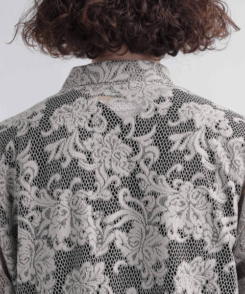 HARE（ハレ）の「ボタニカルレースシャツ(HARE)（シャツ/ブラウス・メンズ・ブルー/ブラック/グレー・FREE）」の17枚目の写真
