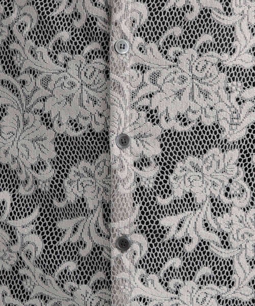 HARE（ハレ）の「ボタニカルレースシャツ(HARE)（シャツ/ブラウス・メンズ・ブルー/ブラック/グレー・FREE）」の18枚目の写真