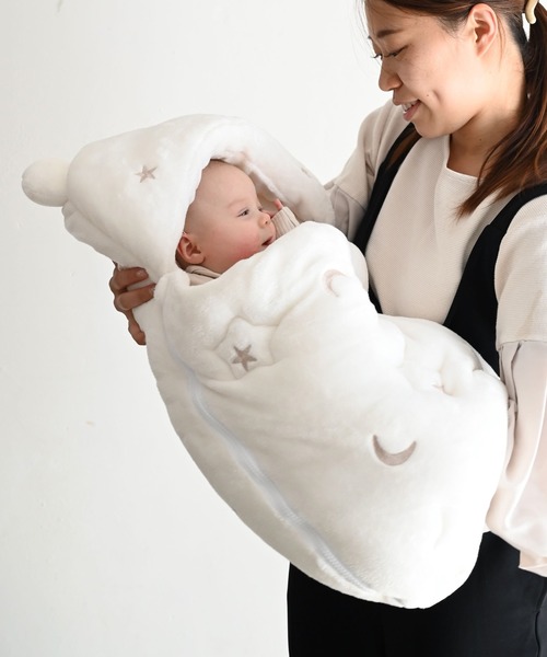 PUPPAPUPO（プッパプーポ）の「スリーピングバッグ 【フランネル】（おくるみ・キッズ・モカ/グレー/アイボリー/グリーン・FREE）」の14枚目の写真