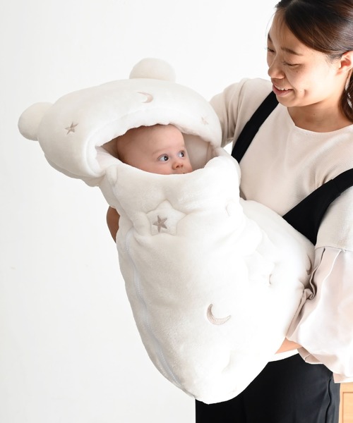 PUPPAPUPO（プッパプーポ）の「スリーピングバッグ 【フランネル】（おくるみ・キッズ・モカ/グレー/アイボリー/グリーン・FREE）」の17枚目の写真