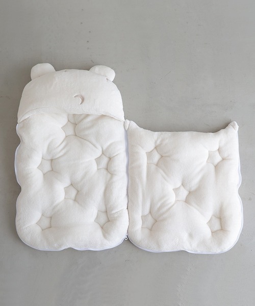 PUPPAPUPO（プッパプーポ）の「スリーピングバッグ 【フランネル】（おくるみ・キッズ・モカ/グレー/アイボリー/グリーン・FREE）」の5枚目の写真