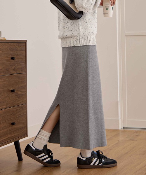 バックスリットニットスカート（スカート）｜CHAN ME（チャンミ）の