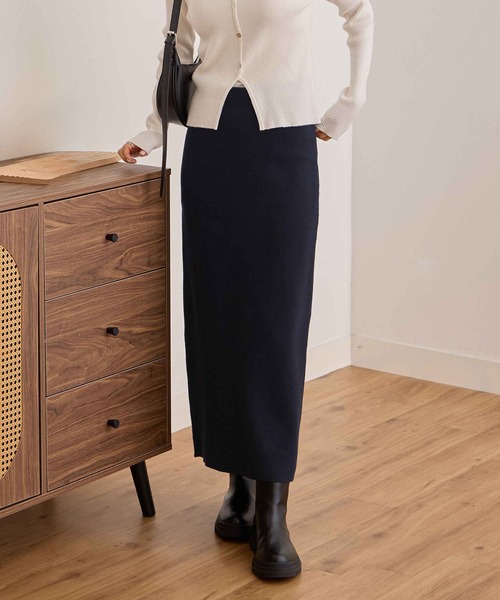 バックスリットニットスカート（スカート）｜CHAN ME（チャンミ）の