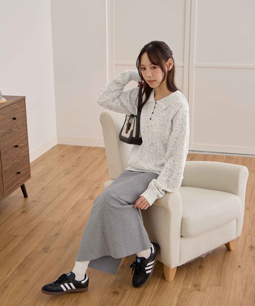 バックスリットニットスカート（スカート）｜CHAN ME（チャンミ）の