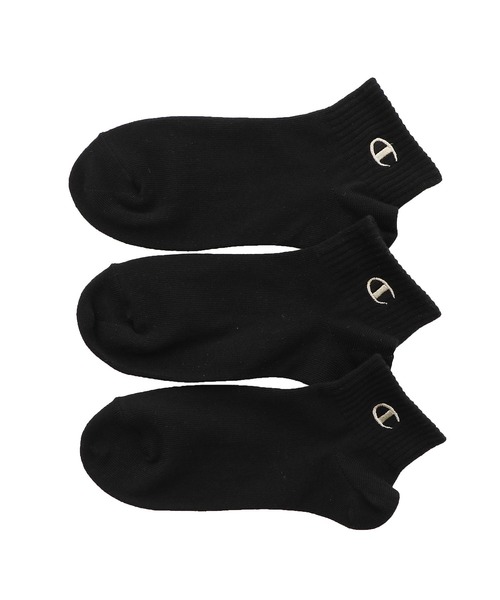 Champion（チャンピオン）の「【Champion/チャンピオン】キッズ 【3足組】ショートレングスソックス【ノンパイル】（ソックス/靴下・キッズ・ホワイト/ブラック・FREE）」の2枚目の写真